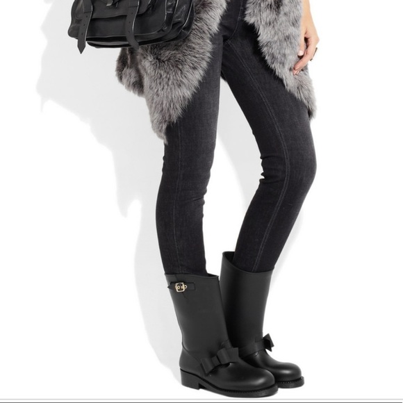 Red Valentino Bow Wellington Rain Boots